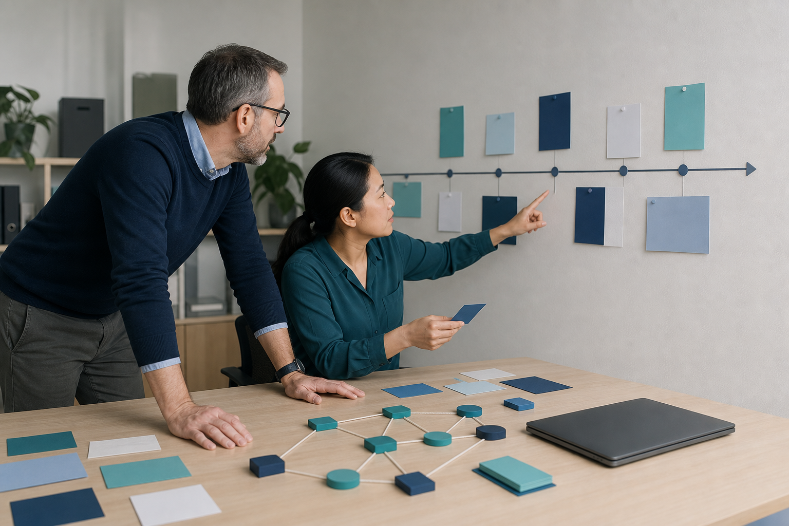 Support engineer and operations lead reviewing an unbranded certificate renewal timeline